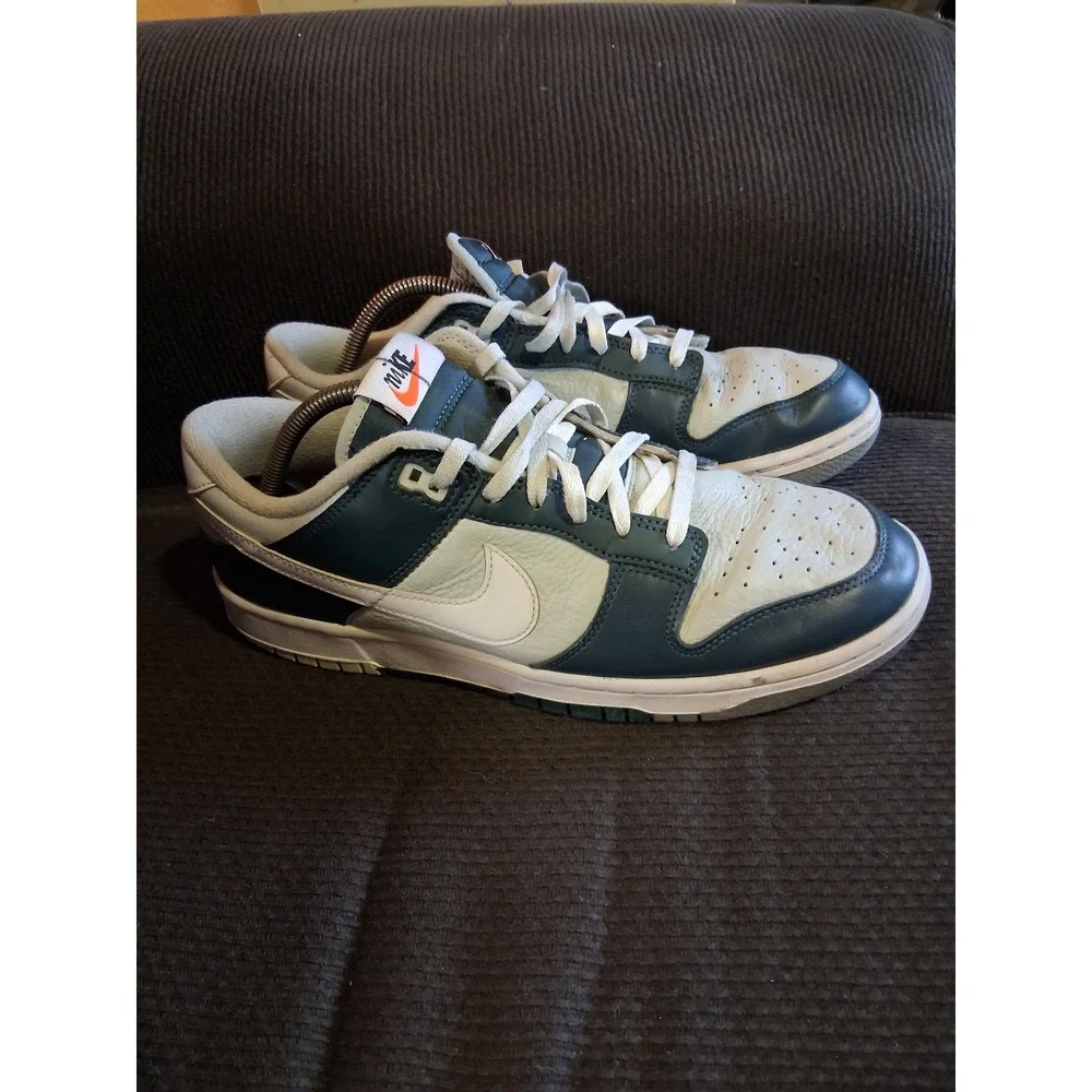 Nike Dunk Low Dark Teal Sail White Sneakers FB8896-300 Mens Size 10 Low Top Shoe